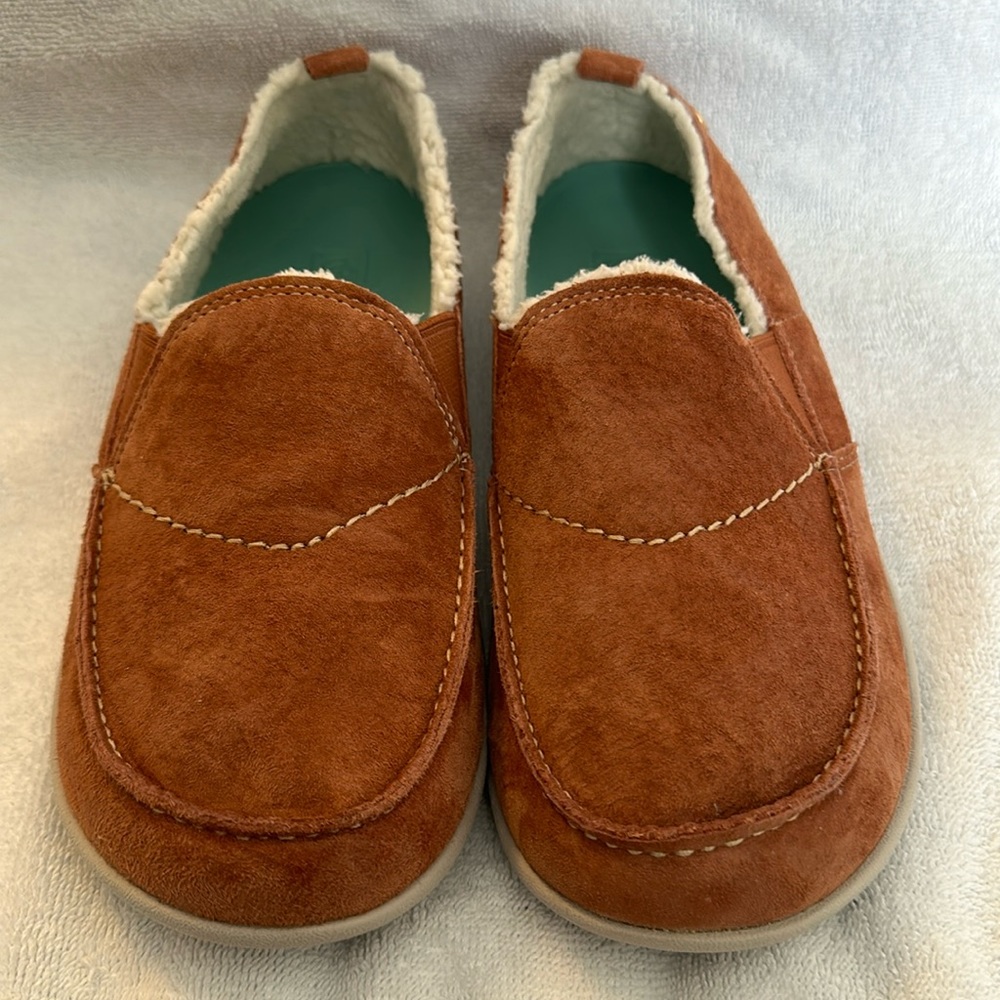 Spenco Chestnut Suede Size 7.5 Loafers with Full Contact Supportive Footbed
